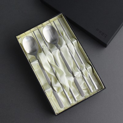 스퀘어 실버 2인수저 (고급합지케이스)