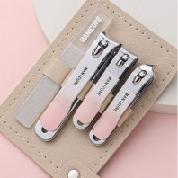 네일케어 가죽파우치 손톱깎이 4종 세트  Y2623