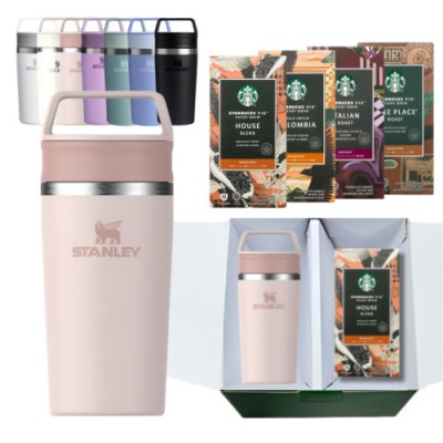 스탠리 카페투고 트래블머그 로즈쿼츠 스타벅스 비아커피 선물세트