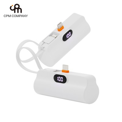 CPM LCD 20W 고속 디스플레이 도킹형 보조배터리 5000mAh