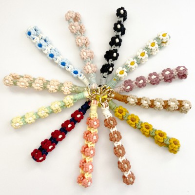 로페리아 보헤미안 핸드메이드 데이지꽃 키링 액세서리(0216967)