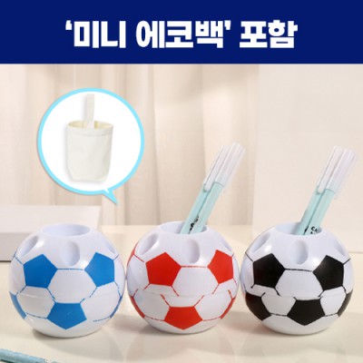로페리아 원형 축구 다용도 펜꽂이필통 펜꽂이 수납함_미니에코백포함(0215253)