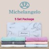 미켈란젤로 마시멜로 세면타월 5P