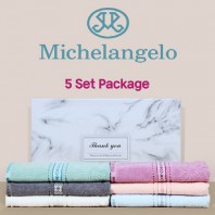 미켈란젤로 마시멜로 세면타월 5P