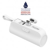 컴우드 PD 20W 2WAY 5000mAh 듀얼 C타입 도킹배터리 CW-DP5000Plus