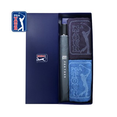 PGA 2단자동 로고바이어스+170g 죽사타올 2P 세트