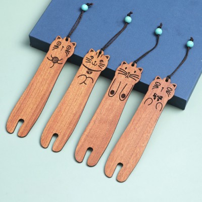 제이엘 고양이 원목 책갈피 북마크