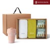 송월타올 리빙 기프트세트 32 (컬러풀타올 170g 2P + 실리콘텀블러500ml 2P)