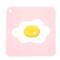 칼라 실리콘 냄비받침(핑크에그)