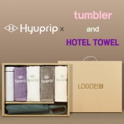 협립 3단 60 슈퍼 카라비너 완전자동우산 +협립호텔코마170타월4P+스마트온도계텀블러-세트