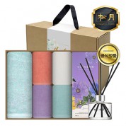 [송월] 라이트무지40 1장+컬러고리손수건30 4장+코코도르200ml 1개 (6조세트)