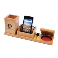 원목 인주 필통 라운드명함 폰거치대 DR-5339