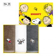 [송월타올] 스누피 멜로우 심플무지 3매 선물세트(쇼핑백)