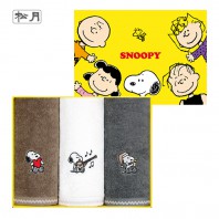 [송월타올] 스누피 멜로우 심플무지 3매 선물세트(쇼핑백)