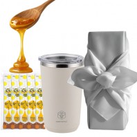허니보틀 소프티 텀블러 + 국내산 허니스틱 + 보자기포장 세트