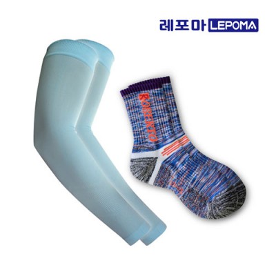 [레포마] 국산 3중 등산양말 + 쿨토시 세트