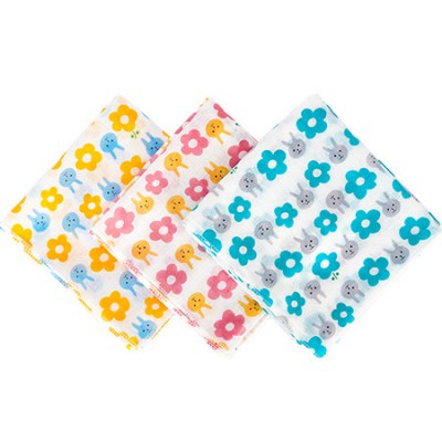 가제스카프 토끼꽃 손수건