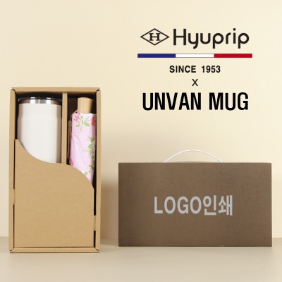 협립3단미니플라워즈수동우양산+어반스텐머그컵1P-세트