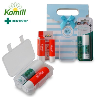 휴대 여행용 카밀 립밤 덴티스테 가글 스프레이 세트