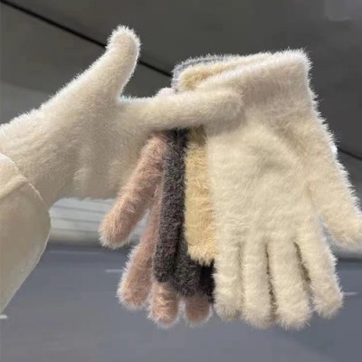 로페리아 단색 플러시 뽀송뽀송 수면 털장갑(0216523)