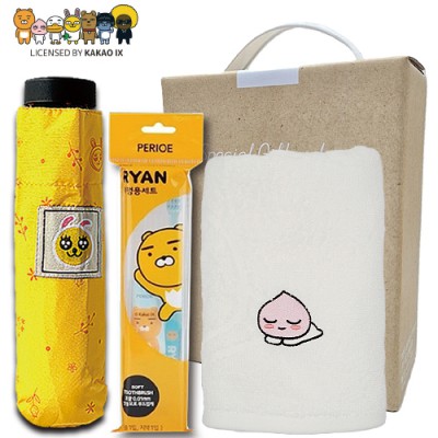 카카오 생활건강세트 3호 (카카오5단우산+카카오치약칫솔+카카오세면수건)