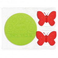 실리콘 냄비받침(우리집)+실리콘나비집게