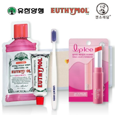 유시몰 유덴트세트 10호(치약20g+알칫솔1개+가글15ml+멘소래담매직컬러립밤)