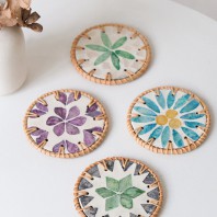 로페리아 라탄 조개껍질  컵받침(0216517)