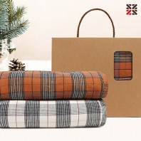 타탄패턴 더블양면담요A