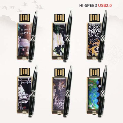 빛나 민족의 유산 시리즈 자개 2종세트 (USB메모리+자개볼펜 2.0 4GB~128GB) 6종 이미지