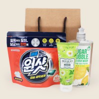 슈가버블 버블원샷 캡슐세제 주방세제 3종세트