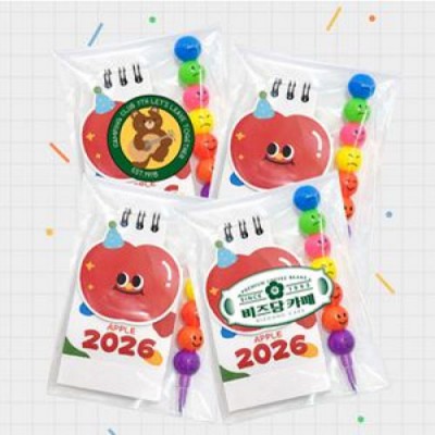 큐티 달력 + 똥그리 색연필 세트 새학기 용품 P2601