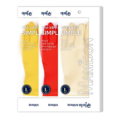 마미손 심플미니 고무장갑 10매입 / 고무장갑 / 설거지 고무장갑