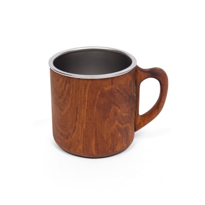 국내생산 스테인레스 304 캠핑 티크우드 머그컵 300ml