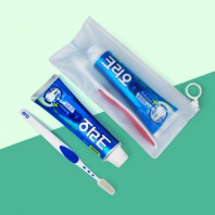 크리오 치약칫솔세트 알파솔루션 치약 120g 이중미세모칫솔 지퍼백