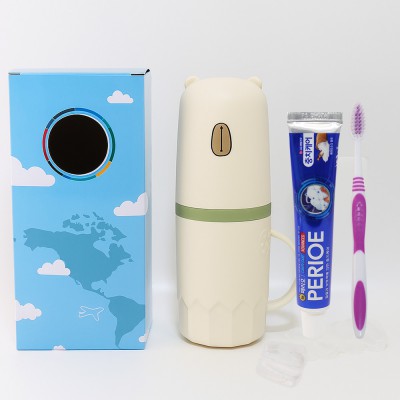 세븐몰 휴대용 곰돌이 칫솔통 칫솔 페리오 치약 세트 칫솔 꽂이 칫솔 보관함 양치컵