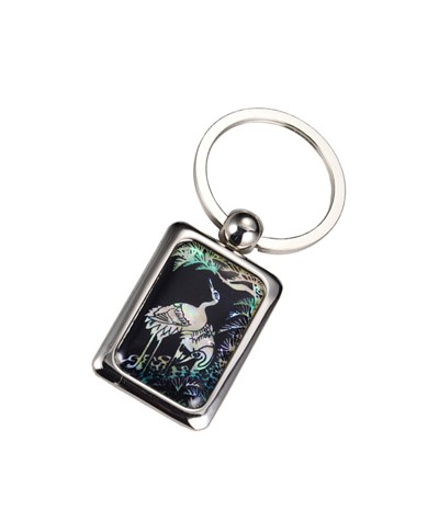 사각열쇠고리-송학(컬러)