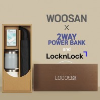 가르시아 3단 블랙곡자손 완전자동우산 +배터리+락앤락 메트로머그2P -세트