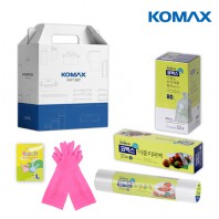 코멕스 고무장갑 다용도봉투 위생롤백 이중지퍼백  기프트박스C(4종)