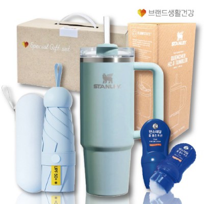 브생건42호(스탠리 퀜처887ml텀블러+5단 UV암막 양우산+멘소래담 롤온 로션)