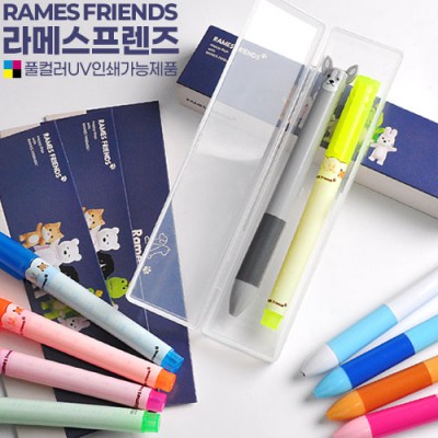 라메스프렌즈 형광펜+2색볼펜세트