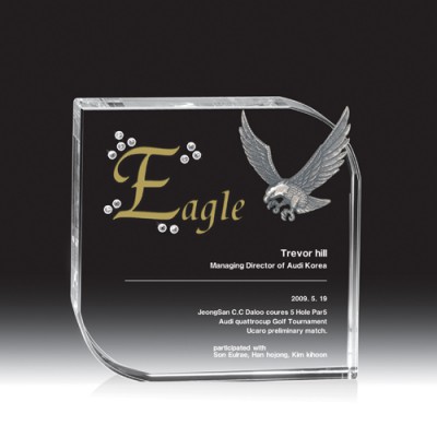 9100 크리스탈 골프 트로피 (140*140*35mm)
