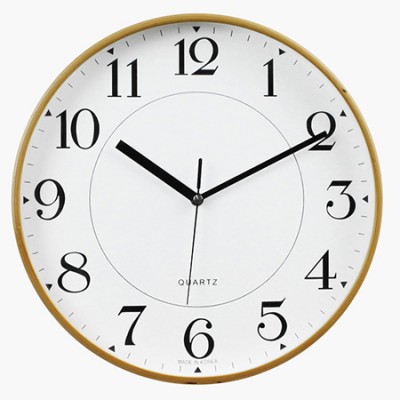 320 무소음심플원목벽시계 大