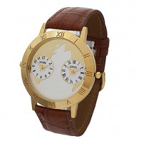 인티메이트 골드 듀얼타임 손목시계 DU115G