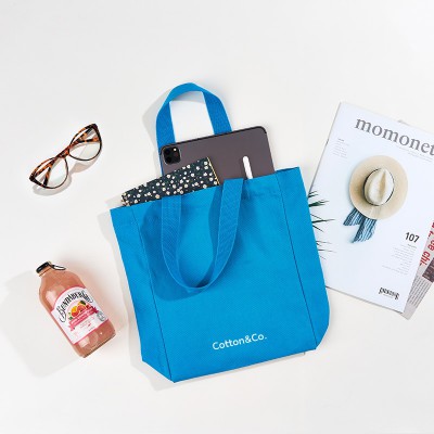 [국내제작] 코튼앤코 커스텀 옆폭형 컬러 에코백 23x30x8(옆폭8)