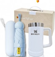 스탠리 브생건253호(스탠리 빅그립컵 709ml+5단 6K UV암막양우산 파우치포함)