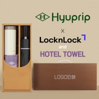 협립 3단 60 슈퍼 거꾸로 완전자동우산 +락앤락 테이블머그+협립호텔코마170타월-세트