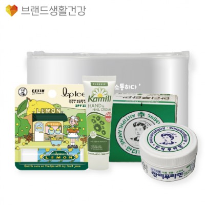 브생건561호 3종세트(카밀 핸드크림+멘소래담 립아이스 립밤+안티푸라민 연고)