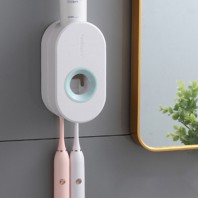 로페리아 2in1 벽걸이형 치약 디스펜서 칫솔 걸이(0216497)