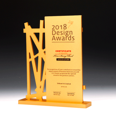 어워드 트로피 금속 퇴임 감사 공로패 E5084